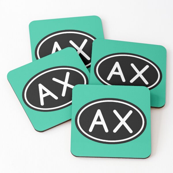 Item preview, AX Initials Monogram Oval White Letters designed and sold by Jeallan Designs.