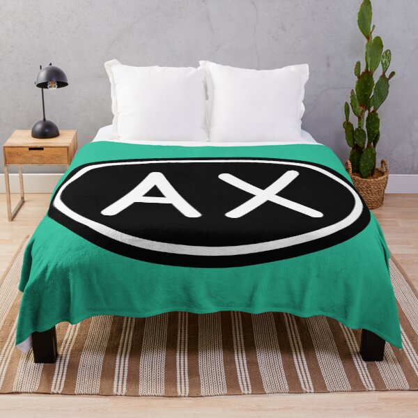 Item preview, AX Initials Monogram Oval White Letters designed and sold by Jeallan Designs.
