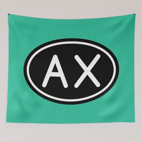 Item preview, AX Initials Monogram Oval White Letters designed and sold by Jeallan Designs.