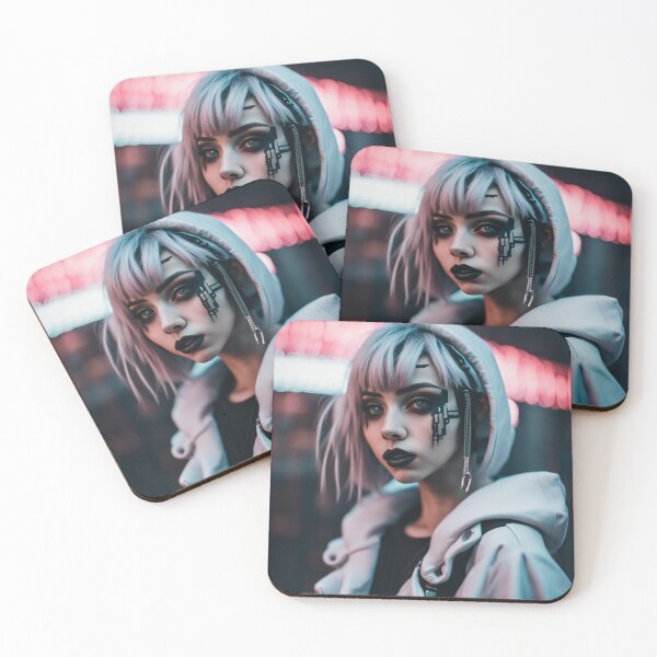 Item preview, Cybergoth Girl, Cyberpunk Photography, Poster Design designed and sold by Burn-Ego.