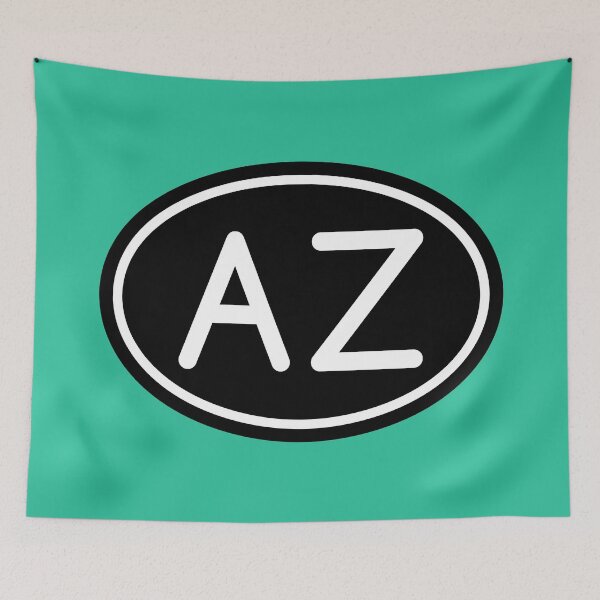 Item preview, AZ Initials Monogram Oval White Letters designed and sold by Jeallan Designs.