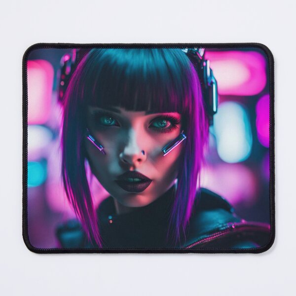 Item preview, Cyberpunk Enhanced Girl, Street Photography, Poster Design designed and sold by Burn-Ego.