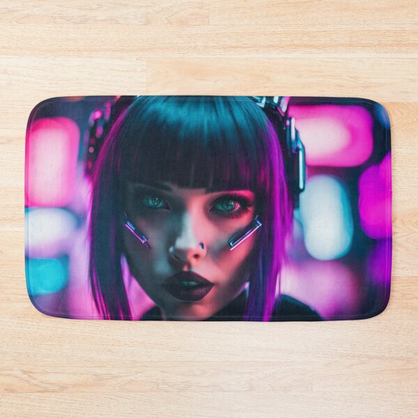 Item preview, Cyberpunk Enhanced Girl, Street Photography, Poster Design designed and sold by Burn-Ego.