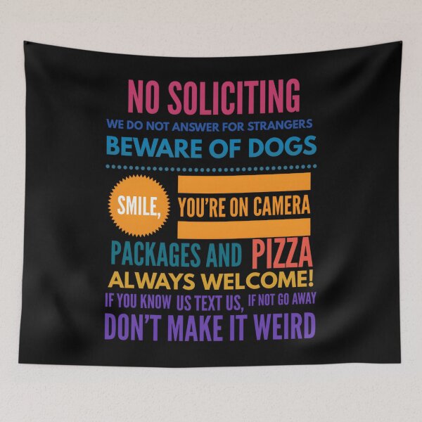Item preview, Go Away No Soliciting House Dcor Decoration Outdoor	 designed and sold by jxnasihadaiya.