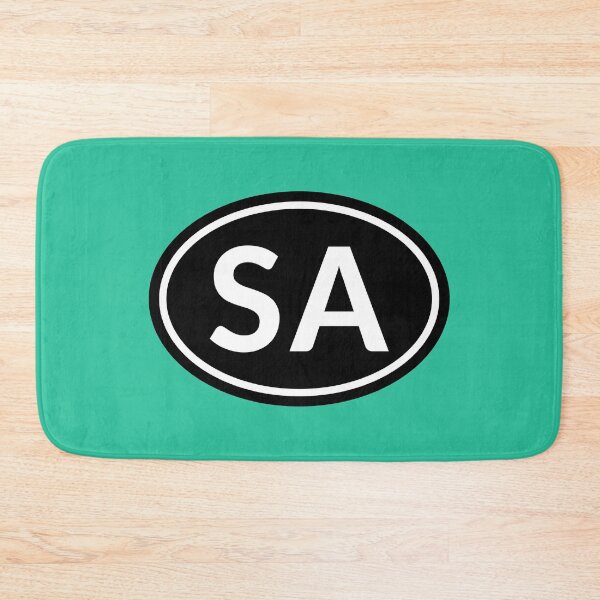 Item preview, SA Initials Monogram Oval White Letters designed and sold by Jeallan Designs.