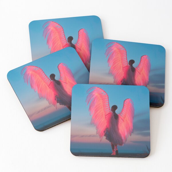 Item preview, "Digital Angel: Neon Wings and Sky" designed and sold by MacroArtHub.