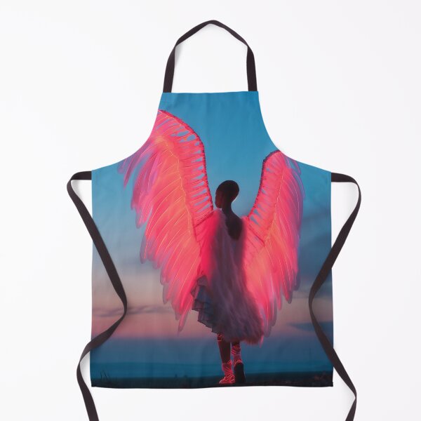 Item preview, "Digital Angel: Neon Wings and Sky" designed and sold by MacroArtHub.