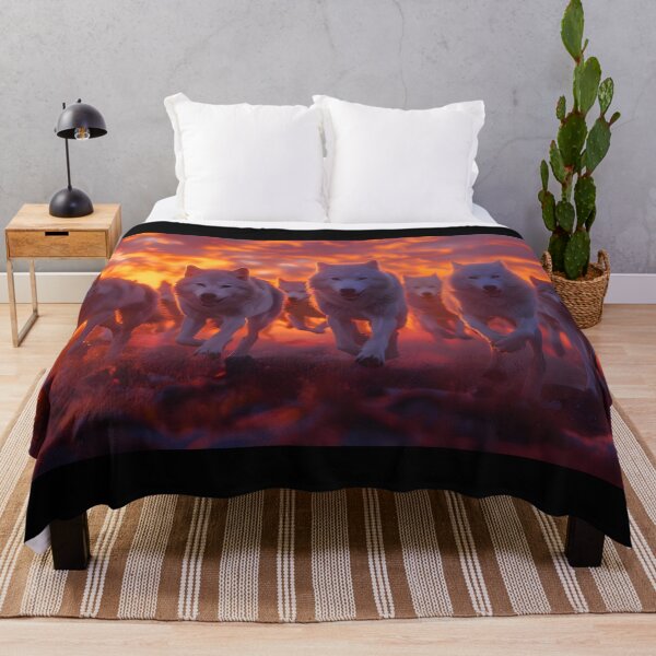 Item preview, Majestic Sunrise Wolves designed and sold by AI-Only Creations.