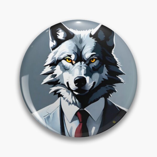 Item preview, Dapper Wolf in Grey Suit designed and sold by GrizzlyCollective.