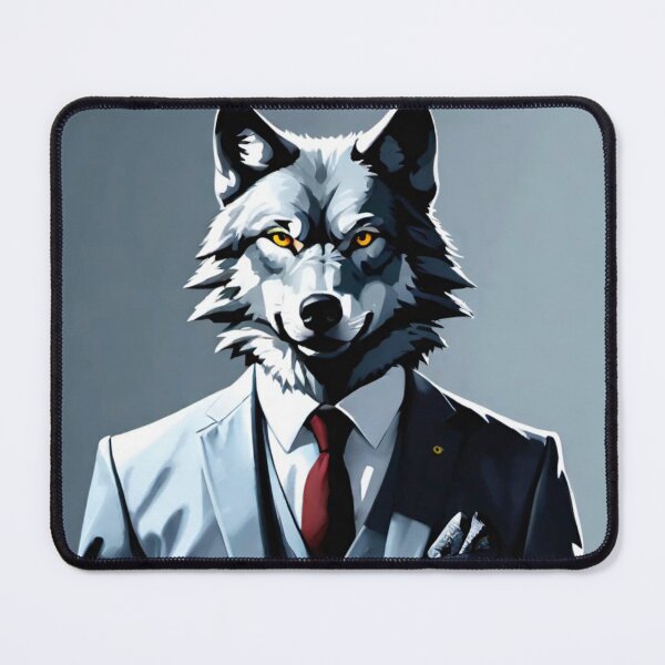 Item preview, Dapper Wolf in Grey Suit designed and sold by GrizzlyCollective.