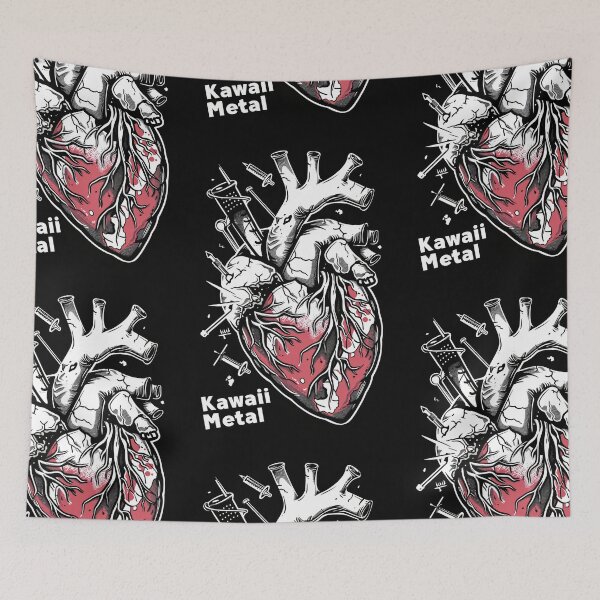 Item preview, Gothic Heart “Kawaii Metal” with Retro Accents designed and sold by Piotrek0001.