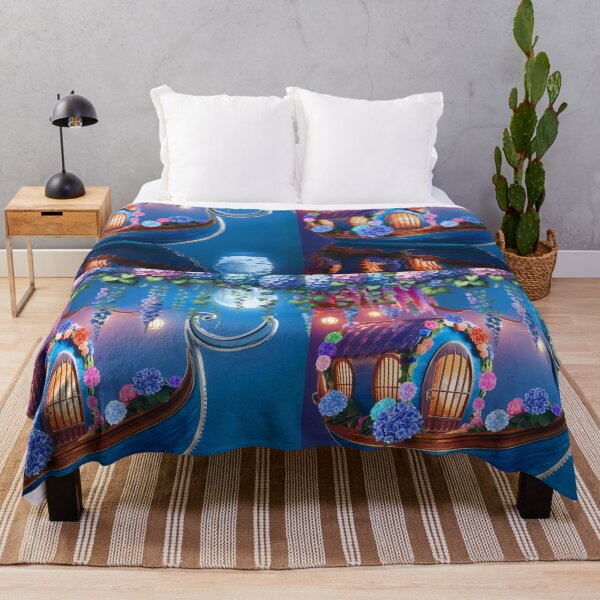 Item preview, Floral Gondola Boat Art designed and sold by EmeraldeaArt.