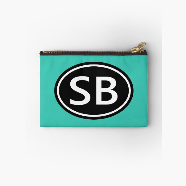 Aperçu de l'œuvre SB Initiales Monogramme Ovale Lettres Blanches créée et vendue par Jeallan Designs.