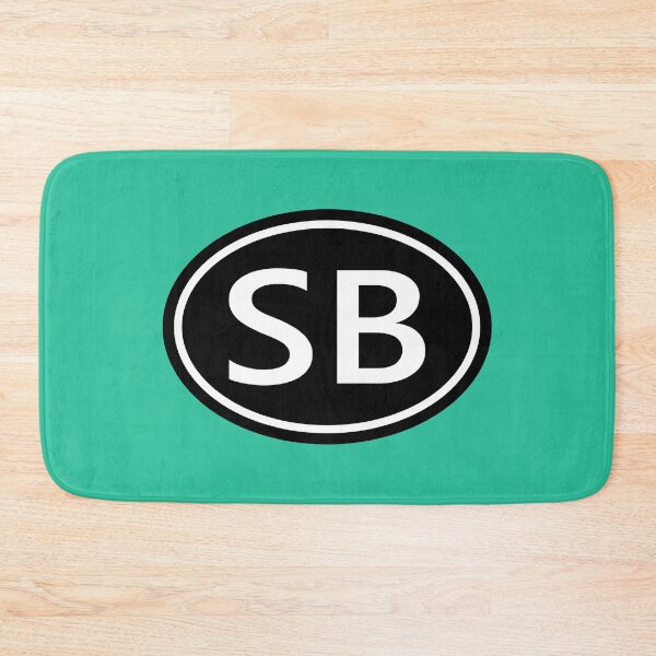 Item preview, SB Initials Monogram Oval White Letters designed and sold by Jeallan Designs.