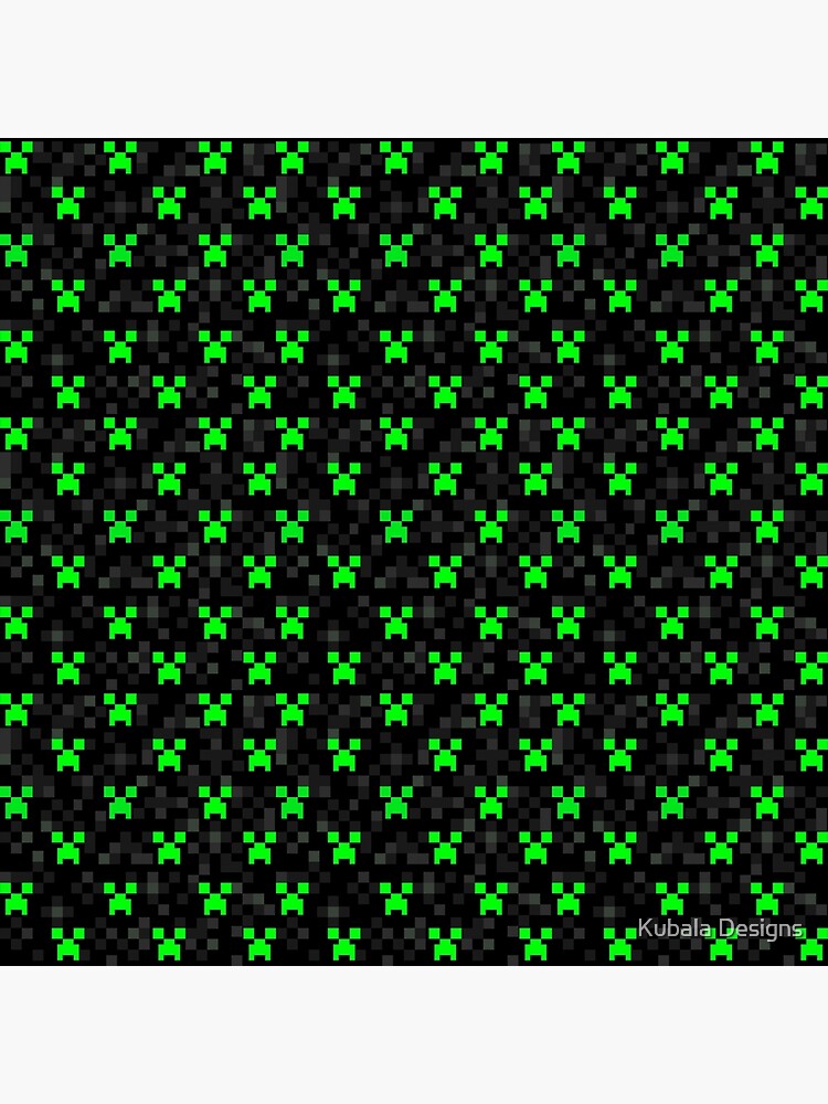 creeper-neon-minecraft-pattern-texture-art-board-print-for-sale-by-kubala-designs-redbubble