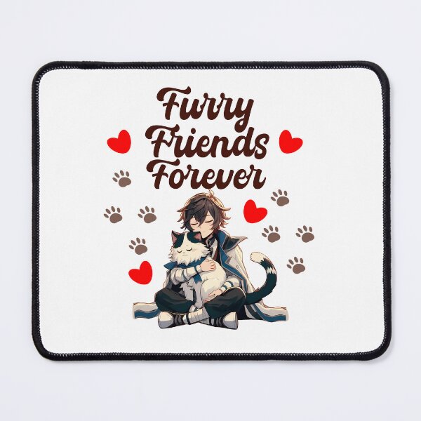 Item preview, Furry friends forever | for cat and manga lovers designed and sold by Theinspira1.