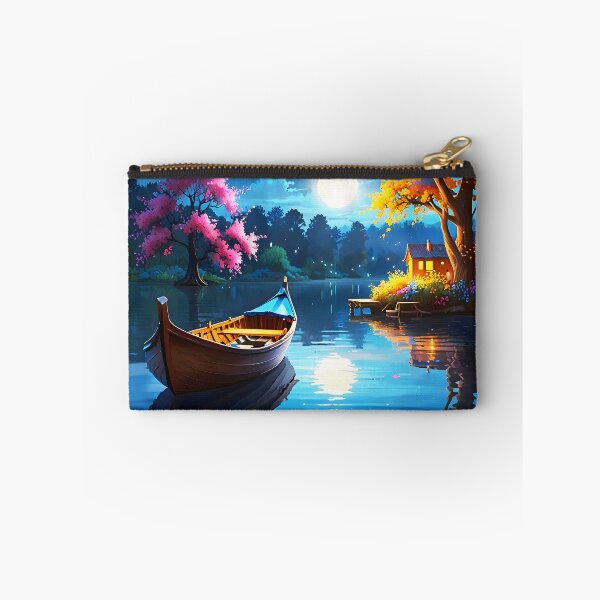 Item preview, Moonlit Dock: A Cozy Night by the Pier designed and sold by EmeraldeaArt.