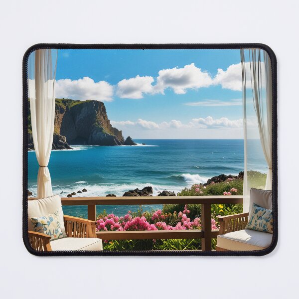 Item preview, Sea View Terrace: A Cozy Escape designed and sold by EmeraldeaArt.