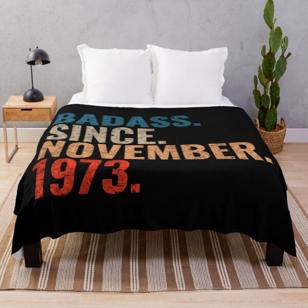 Item preview, Badass since November 1973 Vintage 1973 November birthday gift designed and sold by Teelogic.