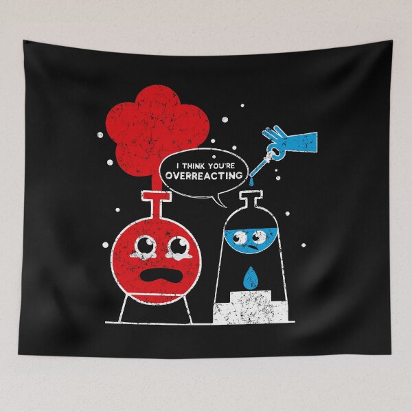 Item preview, Funny Chemistry Teacher Distressed Gift - I Think You're Overreacting Men Women Kids designed and sold by kolbasound.