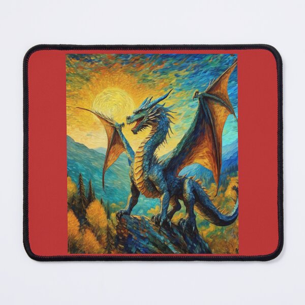 Item preview, "Winged Dragon Soaring Above a Rock" designed and sold by Artisticanvas.