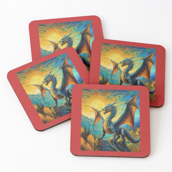 Item preview, "Winged Dragon Soaring Above a Rock" designed and sold by Artisticanvas.