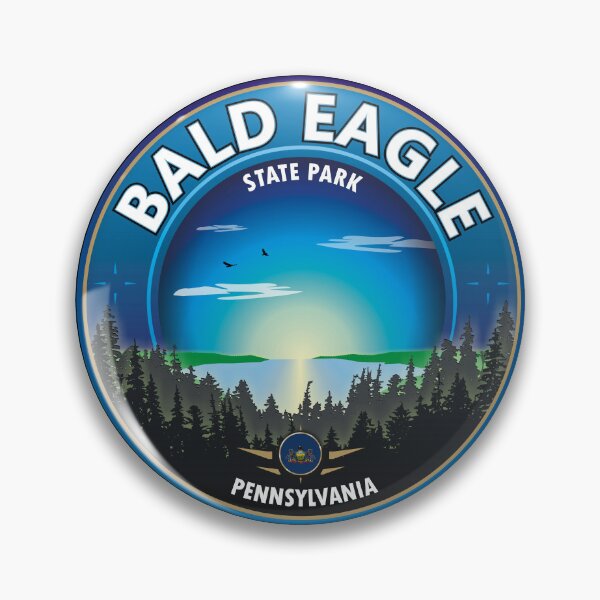 Item preview, Bald Eagle State Park nature landscape blue designed and sold by studioss76.