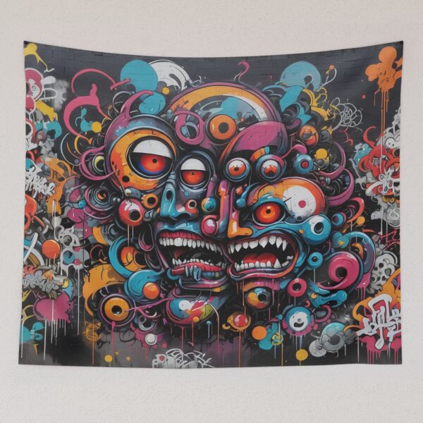 Item preview, Scary Faces Graffiti, Street Art Pattern, Japan designed and sold by Burn-Ego.