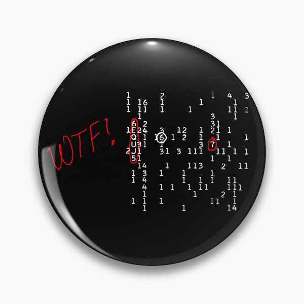 Item preview, WOW! signal 6EQUJ5 15 Aug 1977 Big Ear SETI ET alien (WTF!, red, white) designed and sold by SolidEarthArt.