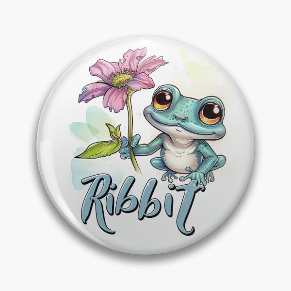 Item preview, Frog with Flower designed and sold by WaffleGhostShop.