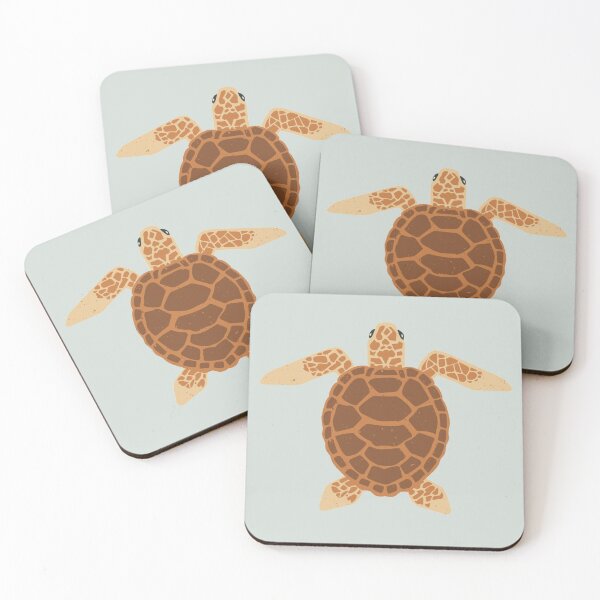 Item preview, Art of a spotted swimming ocean sea turtle from above designed and sold by The Red Shop.