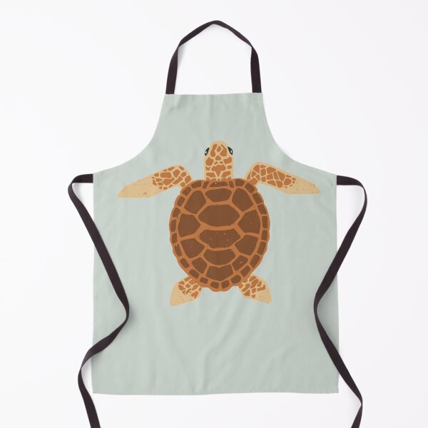 Item preview, Art of a spotted swimming ocean sea turtle from above designed and sold by The Red Shop.
