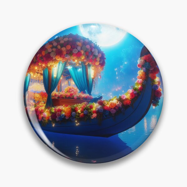 Item preview, Floral Gondola Art designed and sold by EmeraldeaArt.