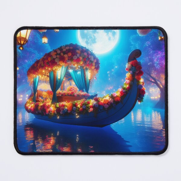Item preview, Floral Gondola Art designed and sold by EmeraldeaArt.
