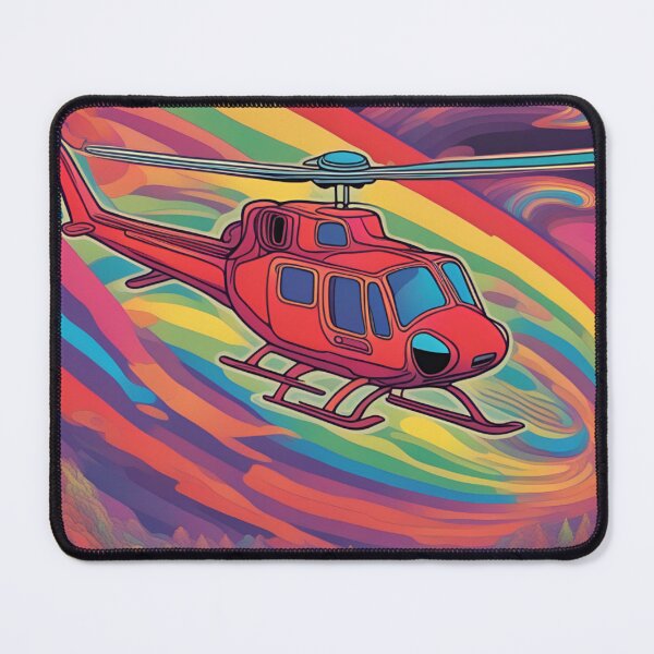 Item preview, Red helicopter on new colorful planet designed and sold by MyNiceDesigns.