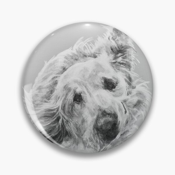 Artikelvorschau, Golden Retriever in Monochrom schüttelt den Kopf entworfen und verkauft von Amanda Roussos.