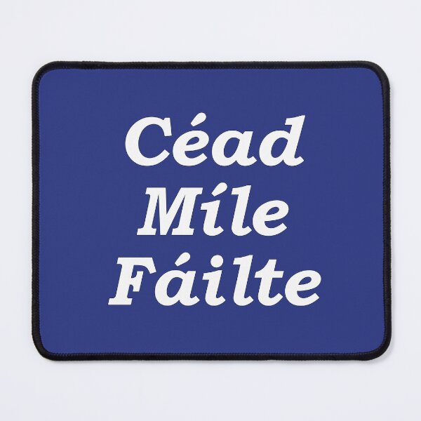 Item preview, 'Ceud Míle Fáilte' dark blue Scottish Gaelic translation  'One hundred thousand welcomes' designed and sold by Mamaidh Made.