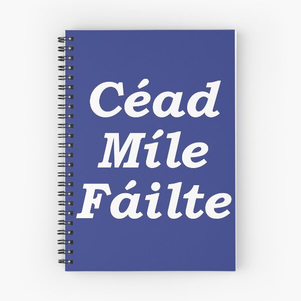 Item preview, 'Ceud Míle Fáilte' dark blue Scottish Gaelic translation  'One hundred thousand welcomes' designed and sold by Mamaidh Made.