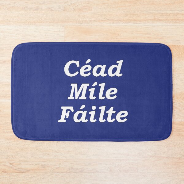 Item preview, 'Ceud Míle Fáilte' dark blue Scottish Gaelic translation  'One hundred thousand welcomes' designed and sold by Mamaidh Made.