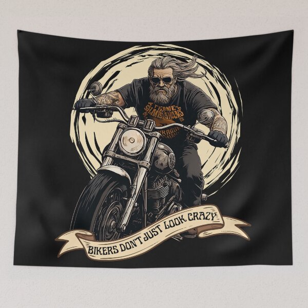 Item preview, Cool Biker Vintage Motorcycle Graphic Design designed and sold by MTJ-Mushrooms.