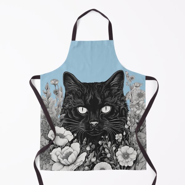 Item preview, Psychedelic Black Cat Adorned with Vibrant Floral Accents designed and sold by Catophile.