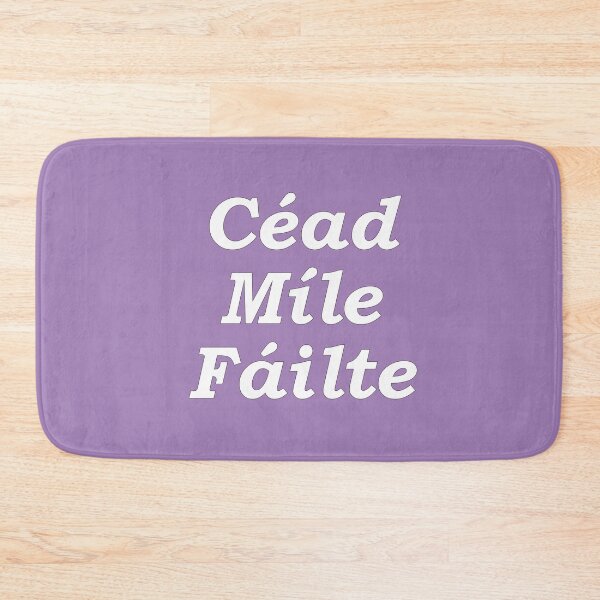 Item preview, 'Ceud Míle Fáilte' indigo pastel Scottish Gaelic translation  'One hundred thousand welcomes' designed and sold by Mamaidh Made.