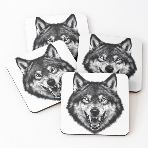 Item preview, Angry wolf head designed and sold by metebf.