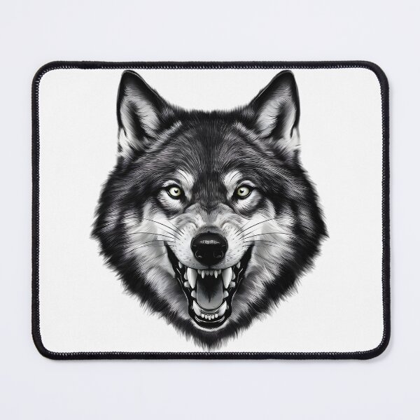 Item preview, Angry wolf head designed and sold by metebf.