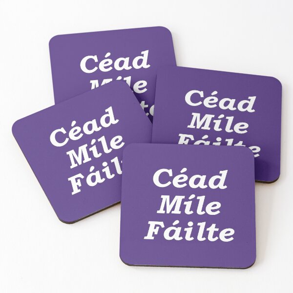 Item preview, 'Ceud Míle Fáilte' indigo Scottish Gaelic translation  'One hundred thousand welcomes' designed and sold by Mamaidh Made.