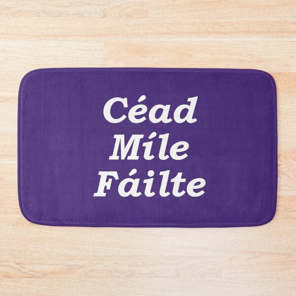Item preview, 'Ceud Míle Fáilte' indigo Scottish Gaelic translation  'One hundred thousand welcomes' designed and sold by Mamaidh Made.