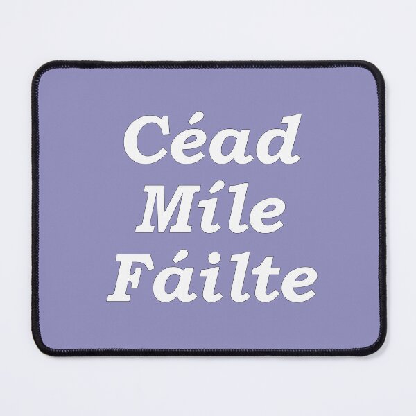Item preview,  'Ceud Míle Fáilte' indigo pastel Scottish Gaelic translation  'One hundred thousand welcomes' designed and sold by Mamaidh Made.