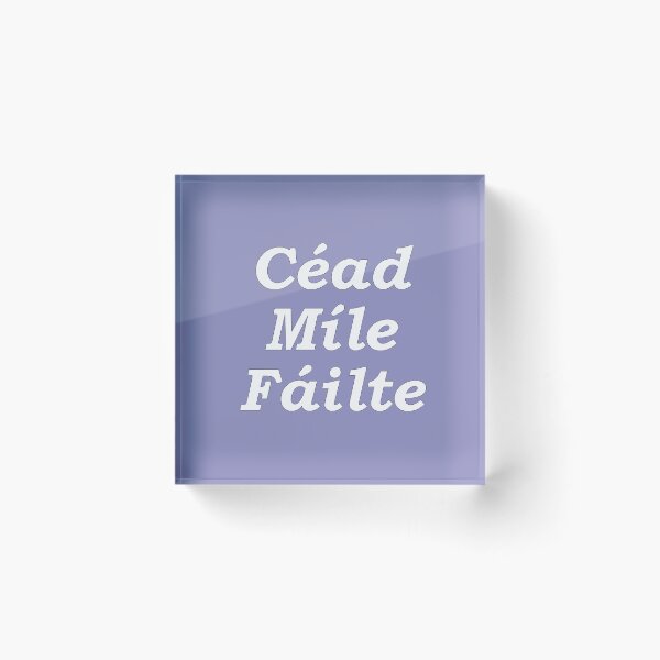 Item preview,  'Ceud Míle Fáilte' indigo pastel Scottish Gaelic translation  'One hundred thousand welcomes' designed and sold by Mamaidh Made.