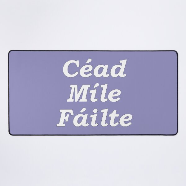 Item preview, 'Ceud Míle Fáilte' indigo pastel Scottish Gaelic translation 'One hundred thousand welcomes' designed and sold by Mamaidh Made.