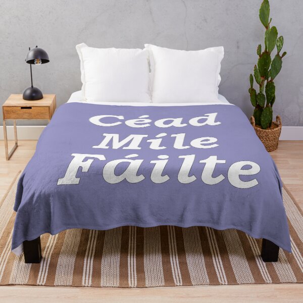 Item preview, 'Ceud Míle Fáilte' indigo pastel Scottish Gaelic translation 'One hundred thousand welcomes' designed and sold by Mamaidh Made.